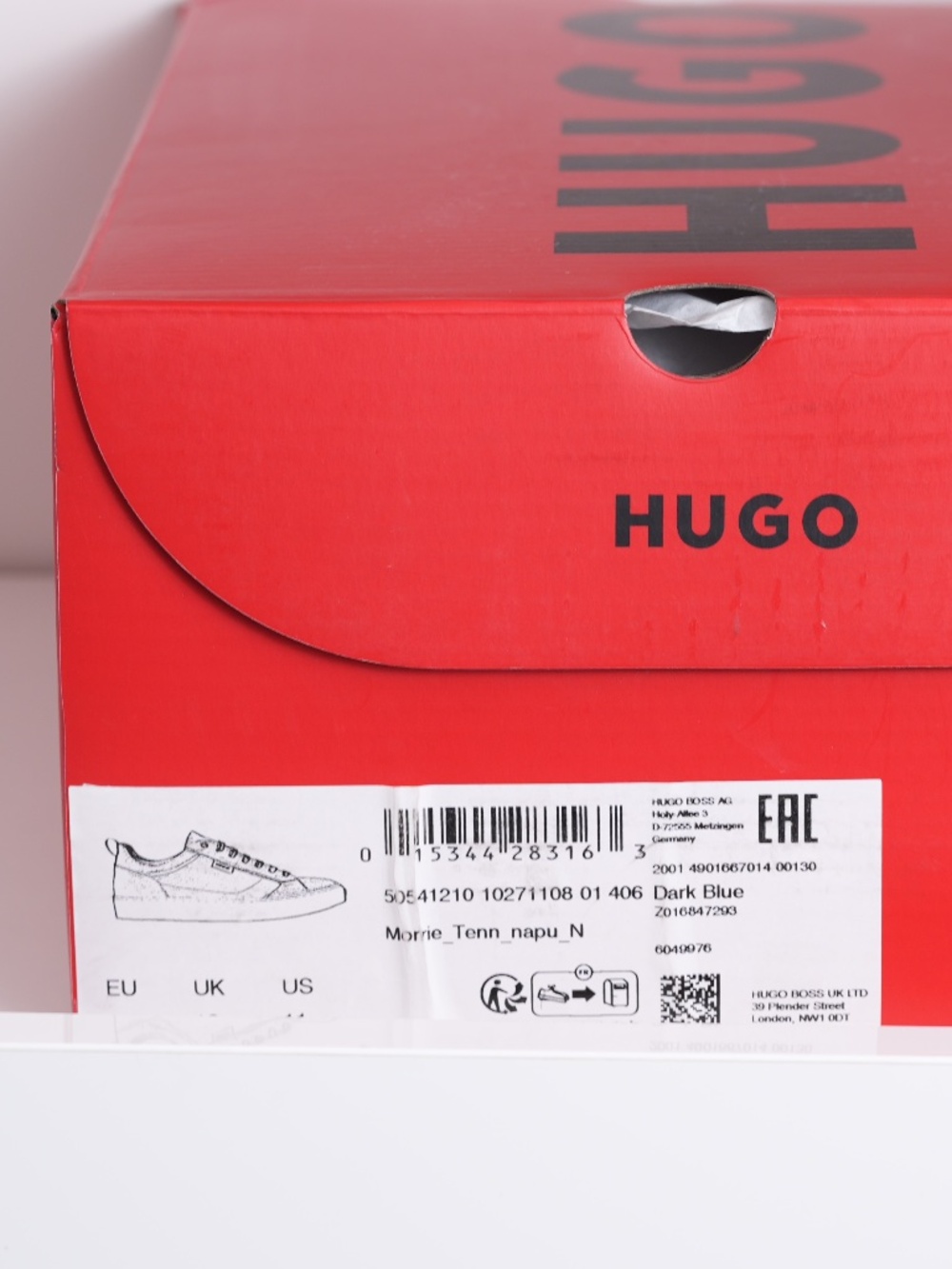 Hugo Boss Morrie_Tenn_napu_N Dark Blue Low Top Fashion Sneaker EU 43 US 10 - Picture 6 of 6